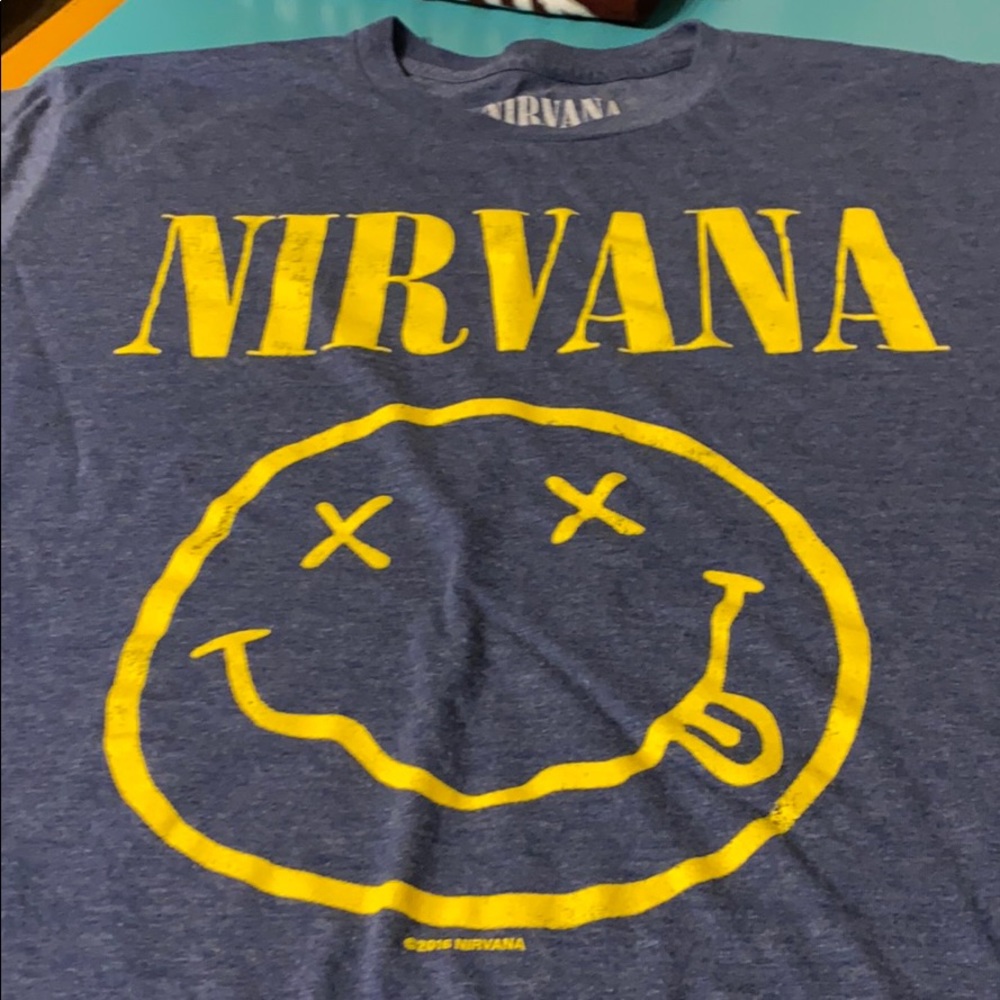 Nirvana - Kurt Cobain- Tee. Sz M - Blue Jean Blue